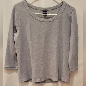 Patagonia Base Layer 3/4 Sleeves Waffle Knit Gray Long Sleeve Thermal Size M